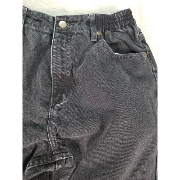 LL Bean Original Fit Womens Sz 8 Fits 28x29 Black Jeans Tapered High Rise - Picture 4 of 13
